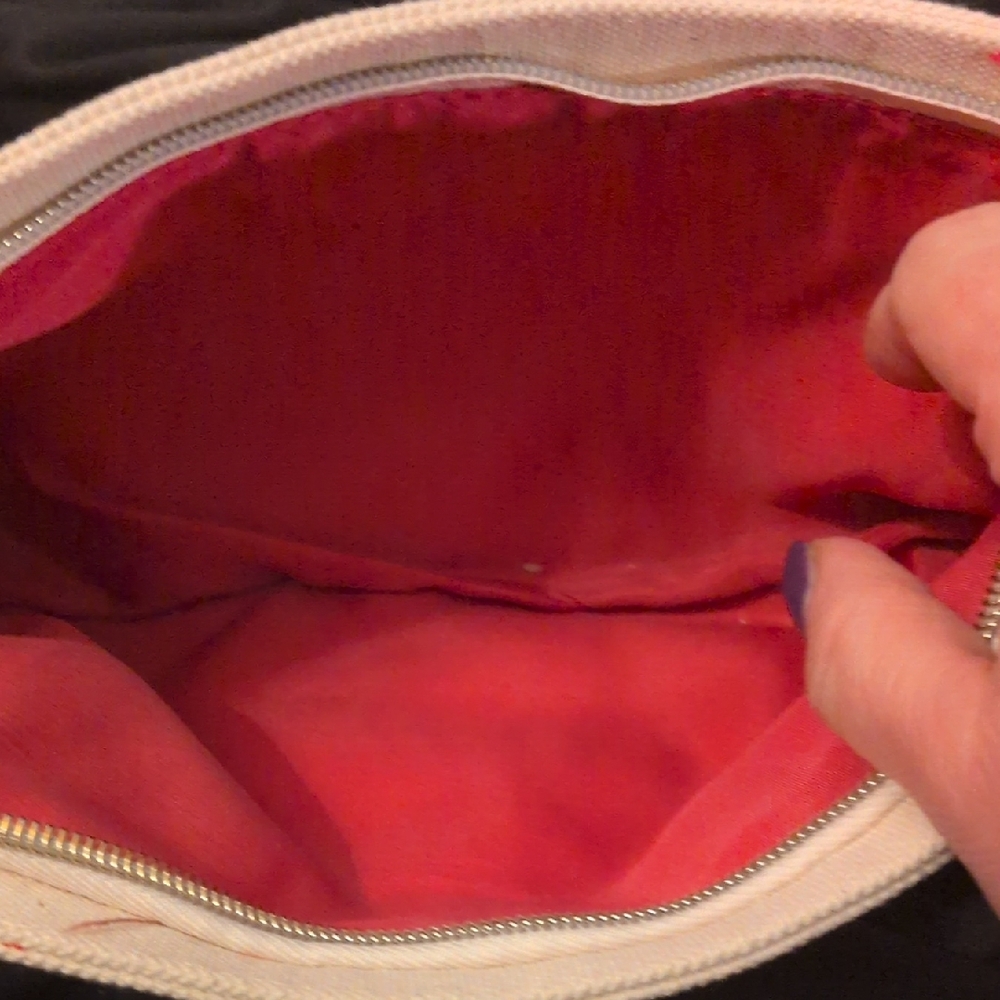 Victoria's Secret White Clutch with Pink and Orange Accents - Picture 8 of 8